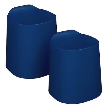 Regency Regency Dott Plastic Stackable Stools (Set of 2)- Navy Blue 1200NV2PK